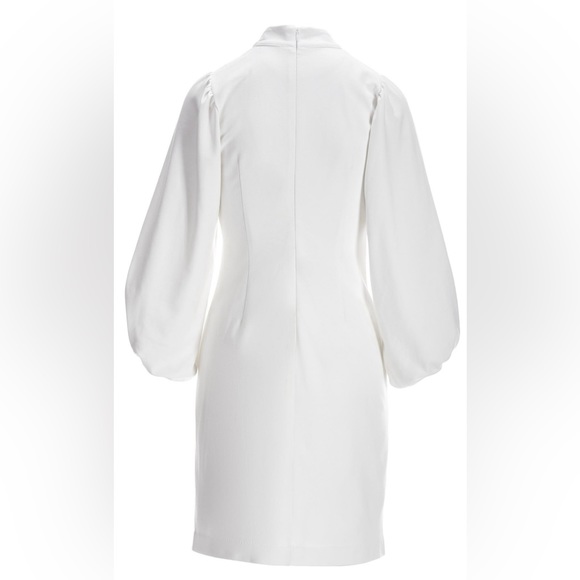 NWOT  Boston proper white Lace Detail Balloon Sleeve Shift Dress. - Picture 3 of 3